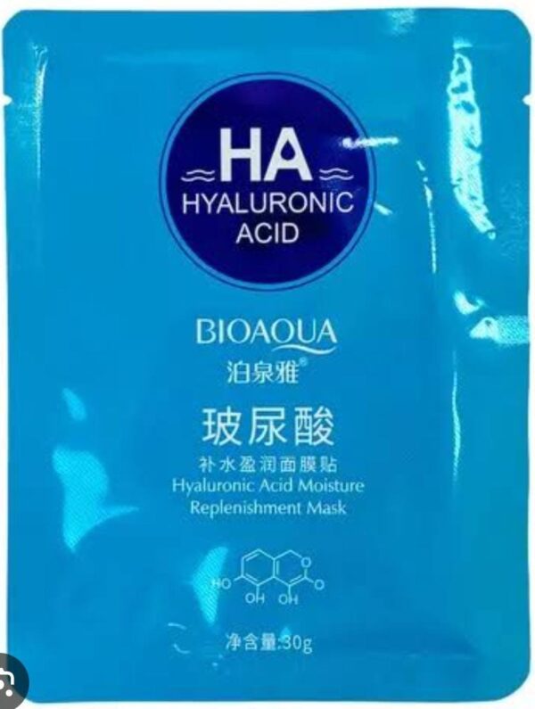 10 UNIDADES DE MASCARILLA FACIAL DE ACIDO HIALURONICO BIOAGUA 30G